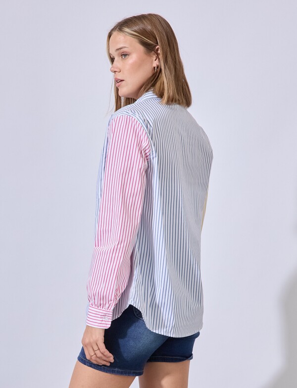 Camisa Lineas BLANCO/MULTI