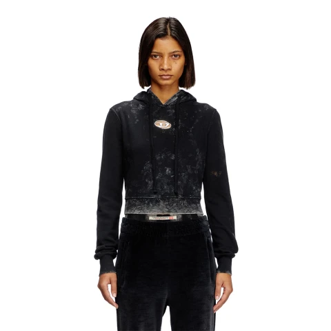 Poleron Diesel F-Slimmy-Hood-P5 Mujer Black