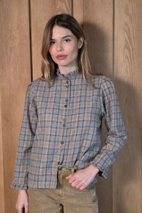 Camisa Mili Escosés Tostado