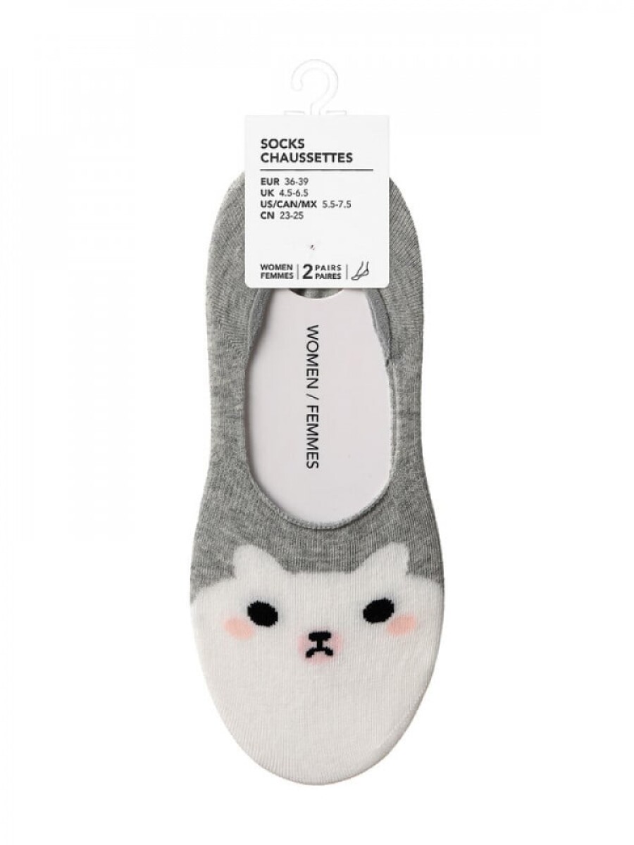Medias invisibles animales - Gris 