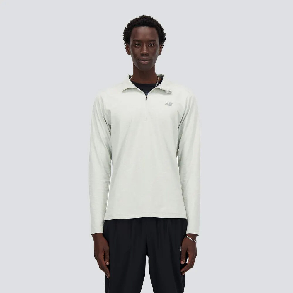 Casacas Hombre Space Dye 1/4 Zip - Hombre Grey