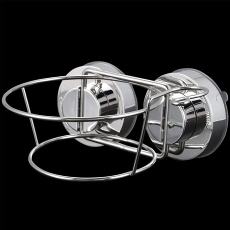 Soporte para Secador de Pelo c/Ventosa a Pared en Acero Inox Plateado