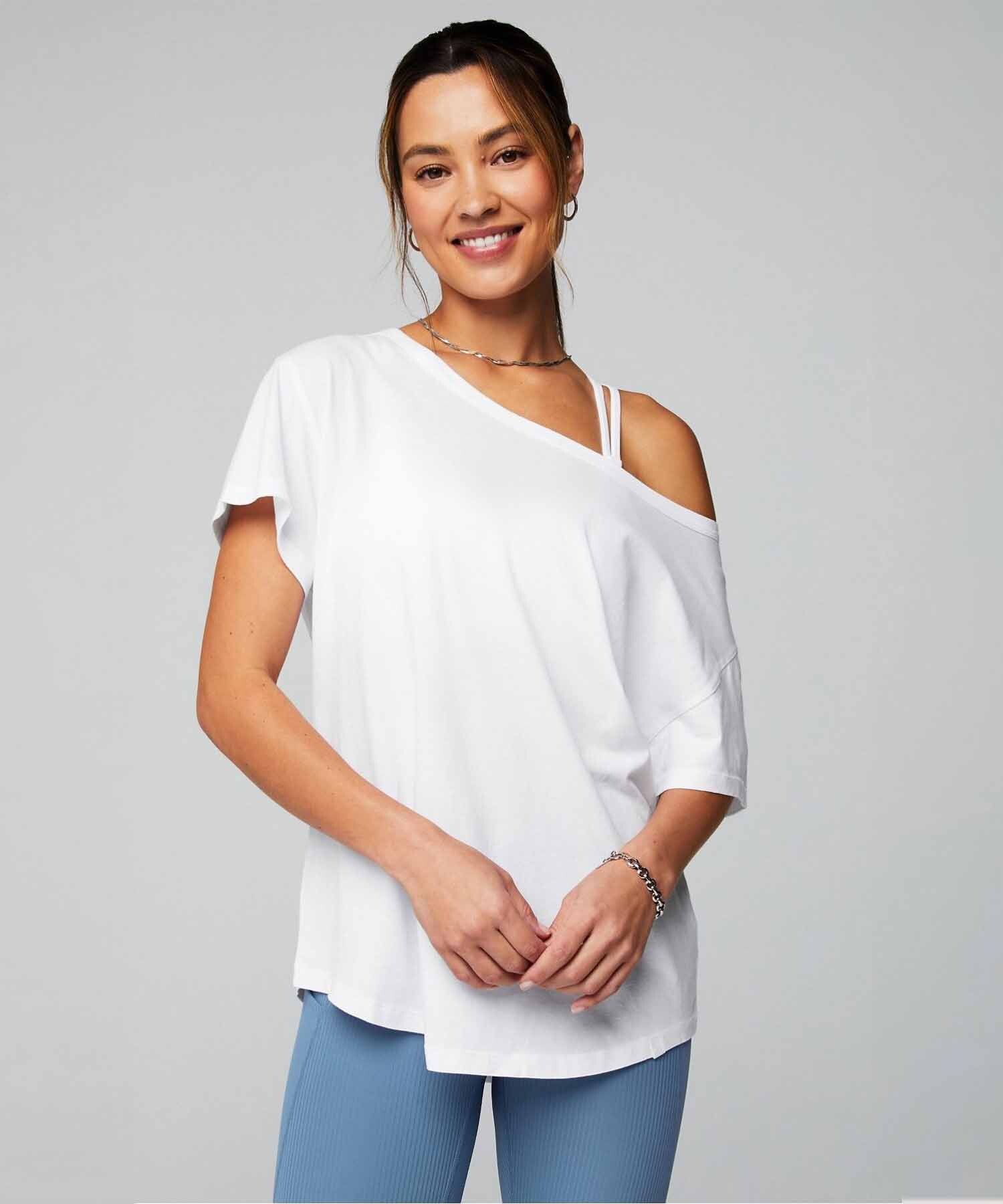 Polo Manga Corta Oversized Mujer Classic White