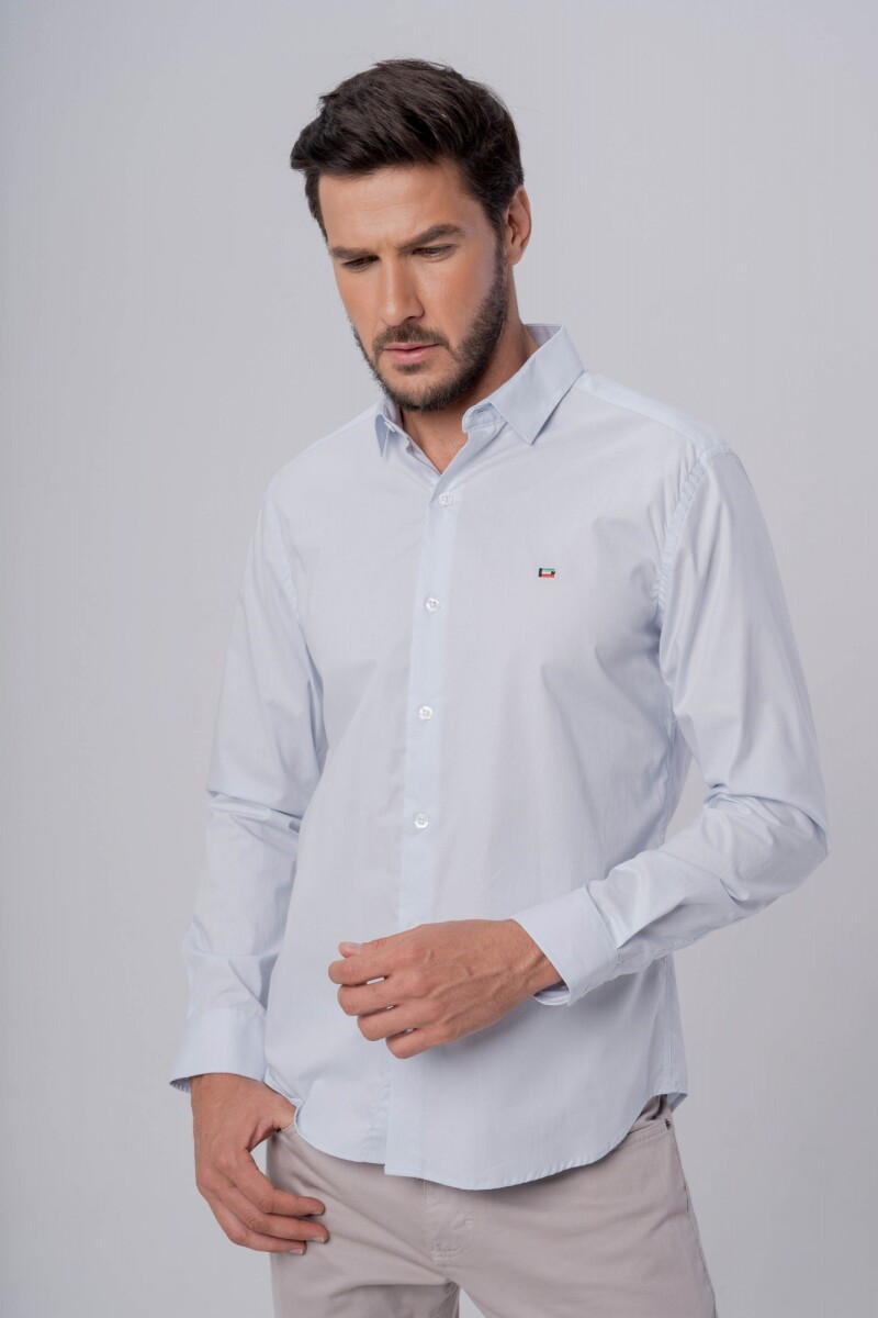 CAMISA AZUL CLARO SUPER SLIM MANGA LARGA 