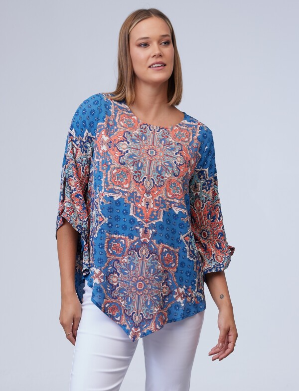 Blusa Print AZUL/MULTI