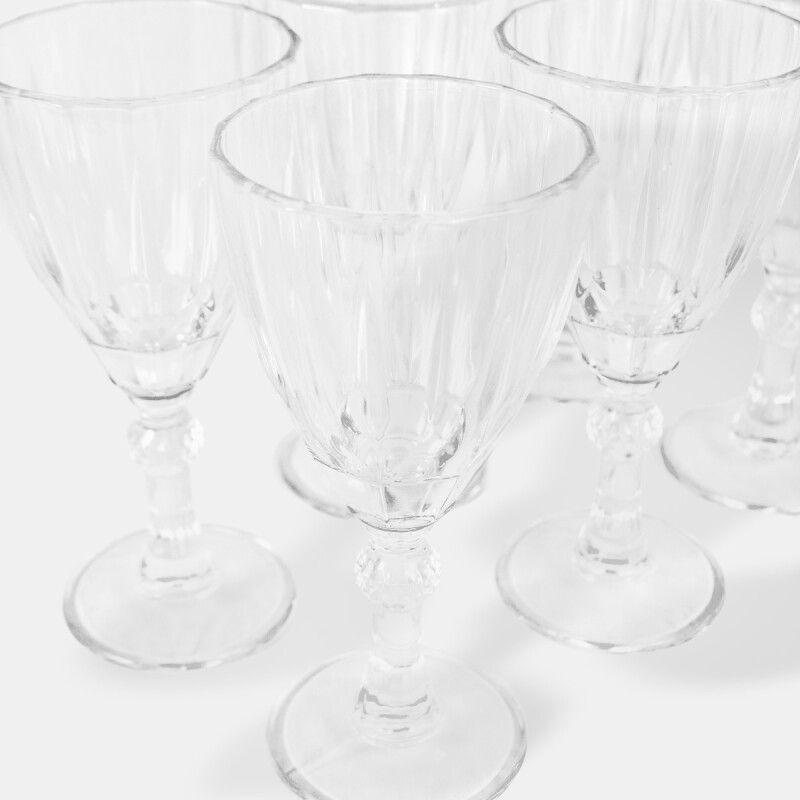 SET COPA DE VIDRIO TRANSP 270ML 6PZAS Unica