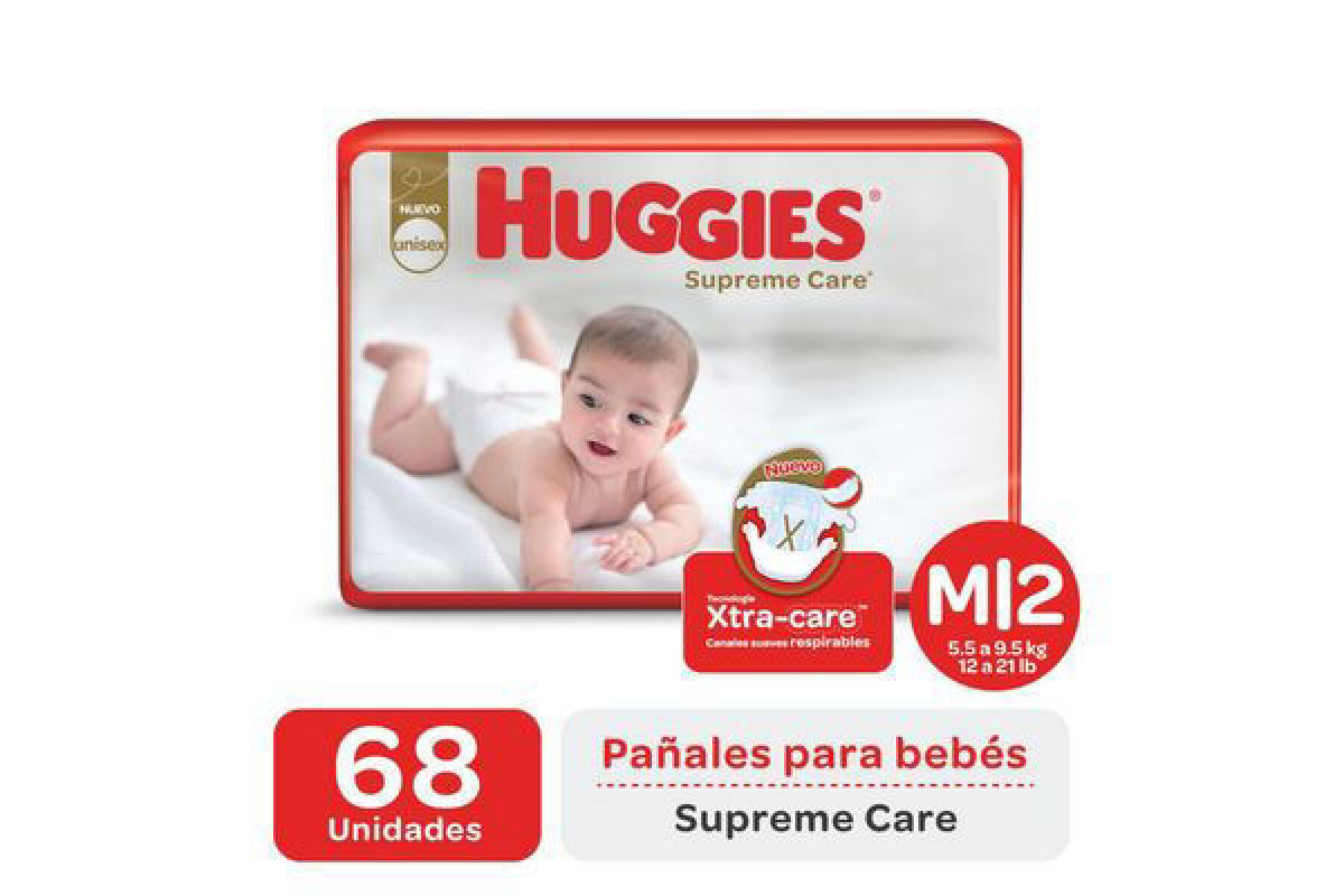 Pañales Huggies Supreme Care M2-68 