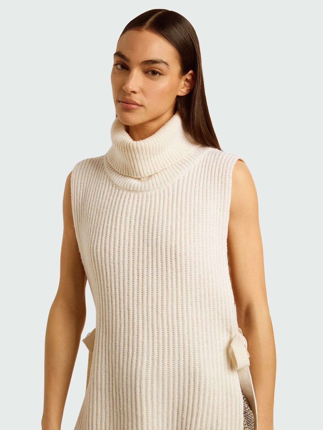Golden Goose - Chaleco de lana con cuello alto Blanco