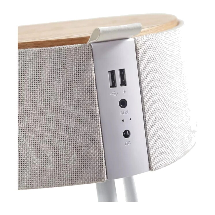 Mesa blueMAN con Parlante Bluetooth BT-Z1 Talle S Roble Negro