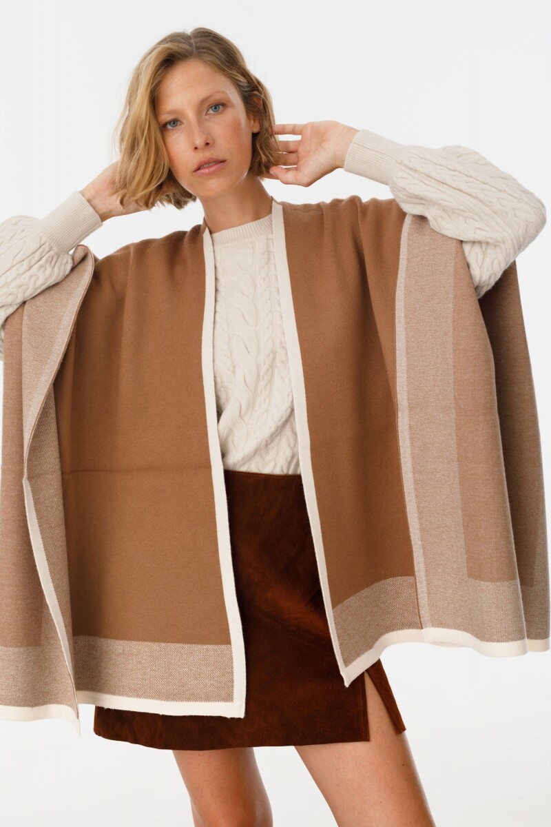 Ruana Line Camel/Crudo