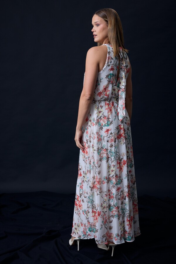 Vestido Maxi Flores BLANCO/MULTI