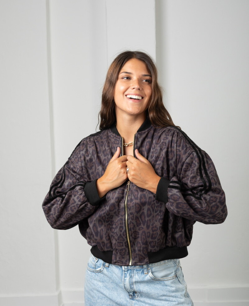 Campera Print gamuza (PRE VENTA) marrón