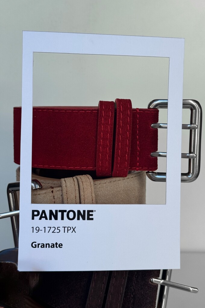 CINTO GAMUZA DOBLE ROJO