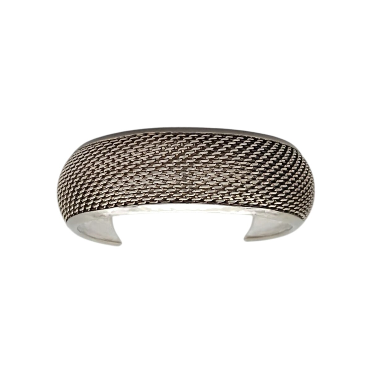 Brazalete tejido rígido-Plata 925-Sin Piedra-BR3036 - sinpiedra 