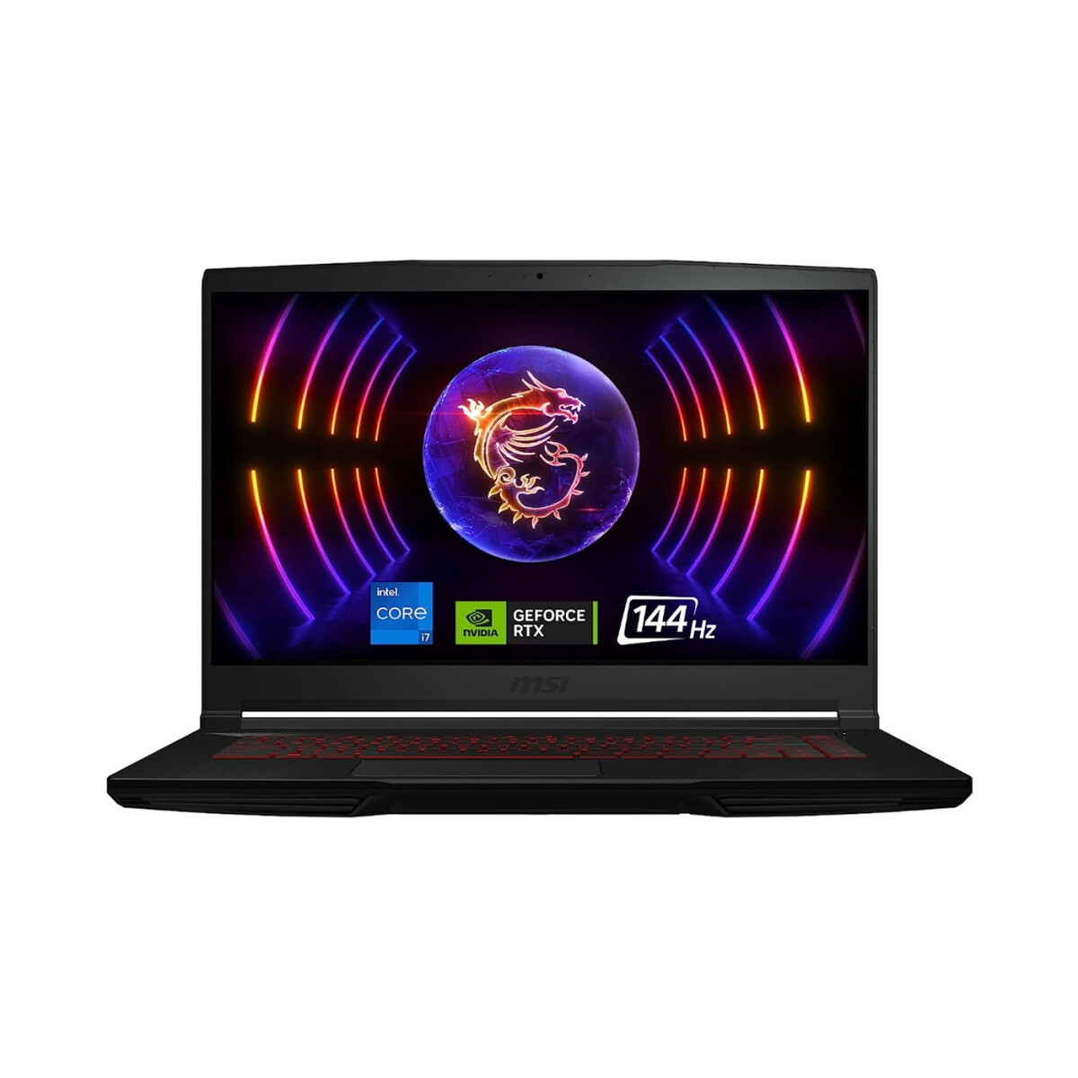 Notebook Gamer MSI GF63. Intel i7-12ªGEN. RAM 16GB. Disco Sólido 512GB. Pantalla 15.6" FullHD. Tarjeta RTX 4060 6GB 
