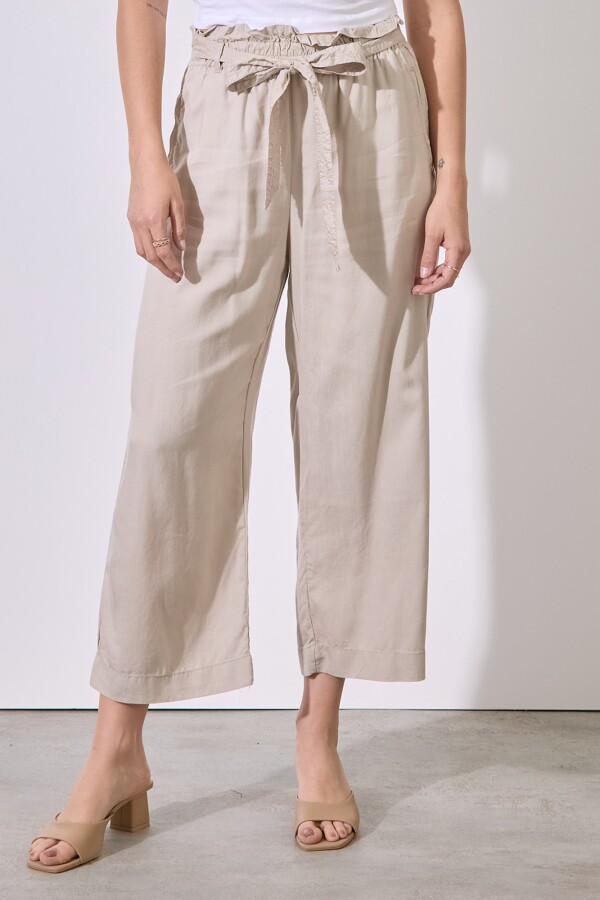 Pantalon Tencel BEIGE CLARO