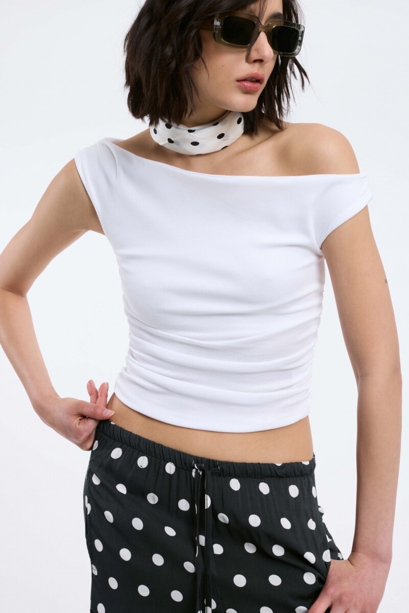 Top Asimétrico - Blanco 