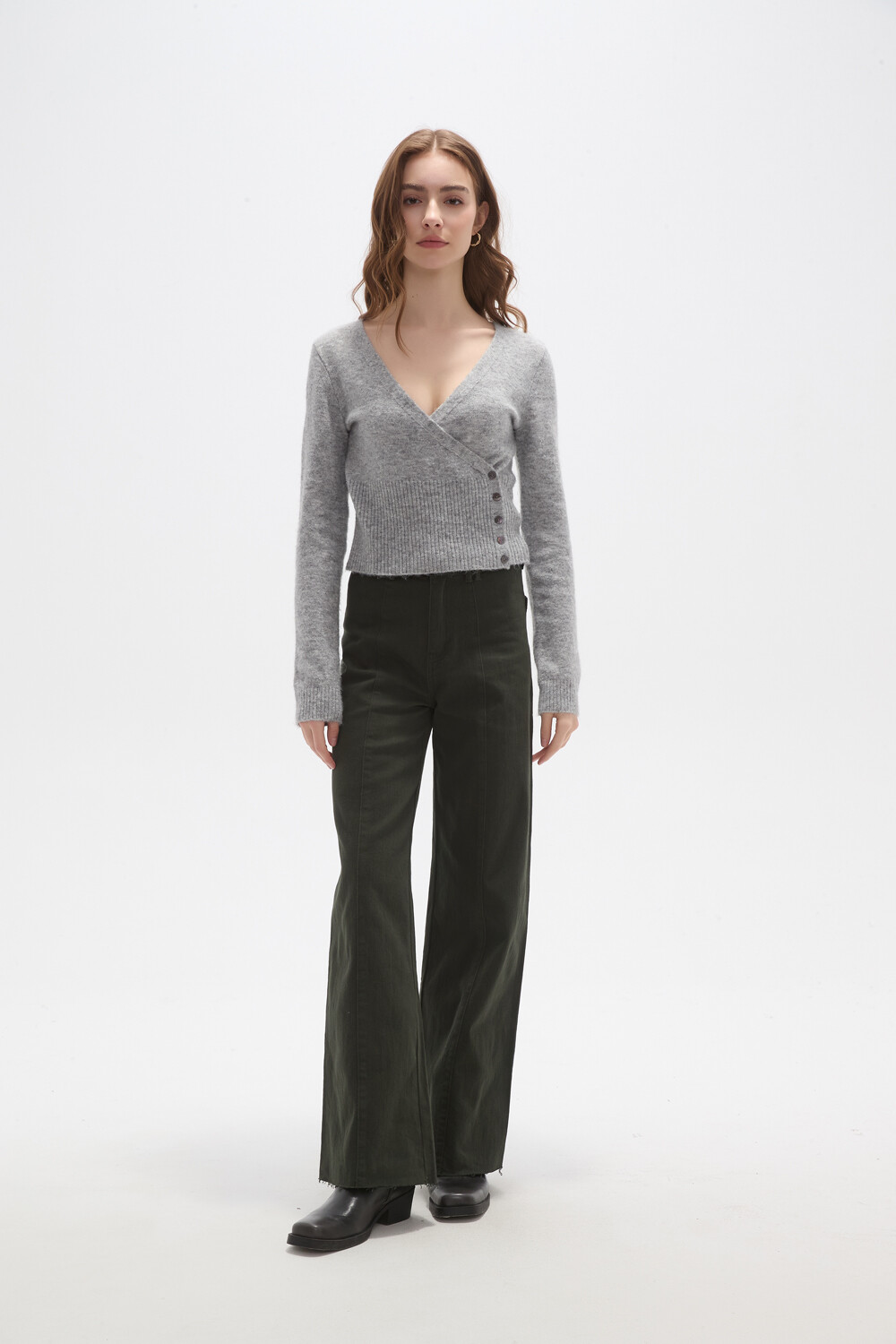 Sweater Olme Gris Melange Medio