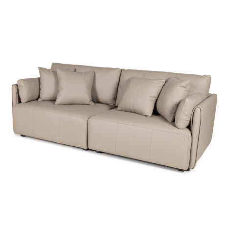 Sofa Torino - Cuero Básico - 3 cuerpos 1011 (Granizo)