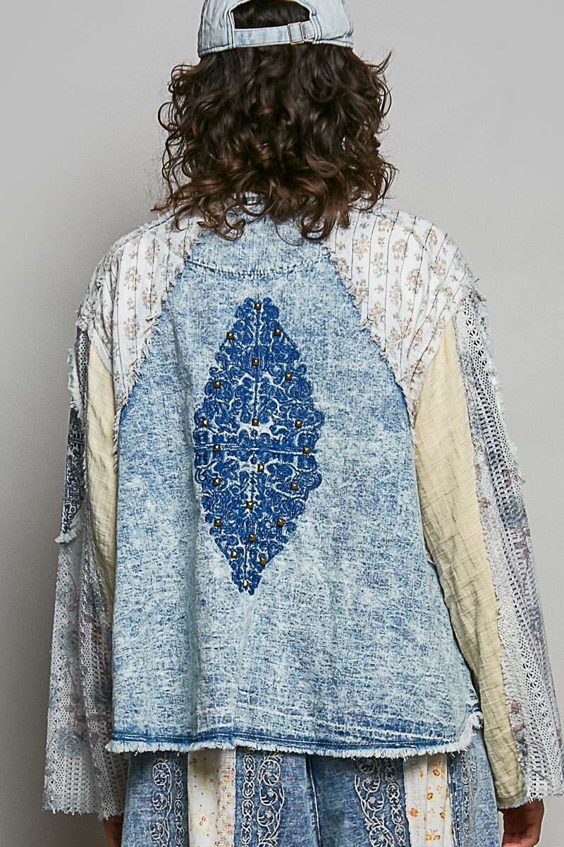 CHAQUETA DENIM CROCHET Denim