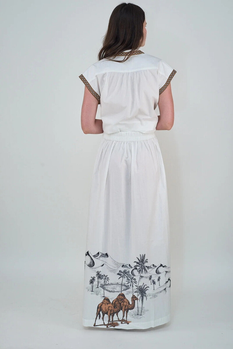 FALDA MYSTIC BIRDS Blanco