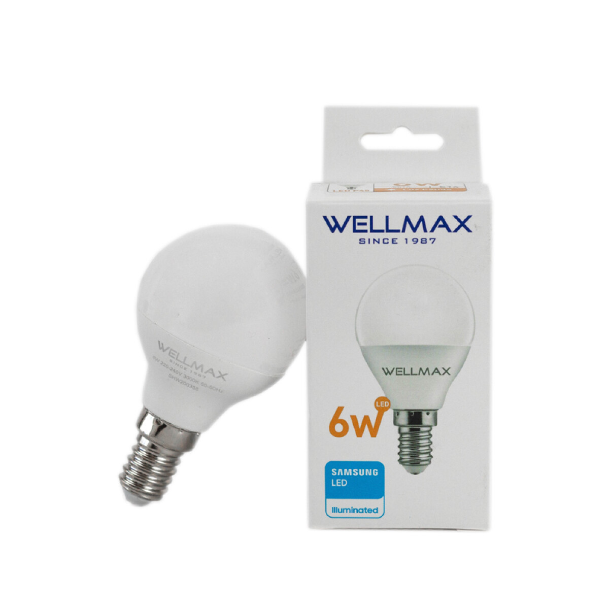 LAMPARA LED GOTA 6W (EQUIVALE 50W) E14 CALIDA WELLMAX 