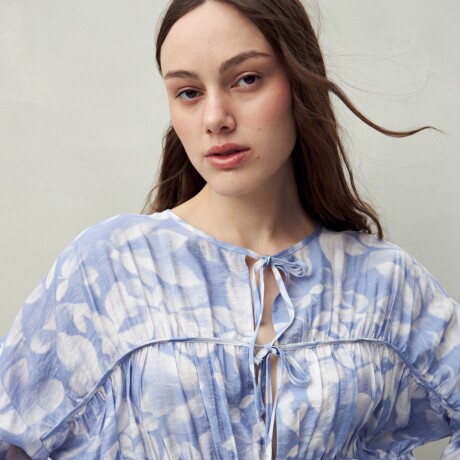 BLUSA BENNI PRINTED Azul Lavado