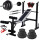 Banco Pecho + Scott + Barra 150 +2 Mancuernas +40kg 2x10kg-2x5kg-4x2-5kg