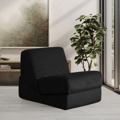 Sillón Sofá Plegable Lumax Modelo Lahti en caja Compactado Negro