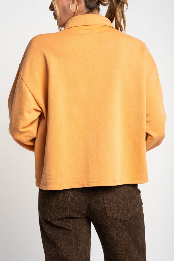 Sweater Cuello Polo Naranja
