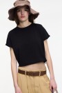 CAMISETA CROP Negro