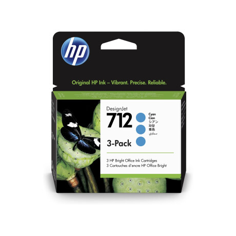 HP 3ED77A 712 3*PACK CYAN T210/230/250/630/650 UK 5920