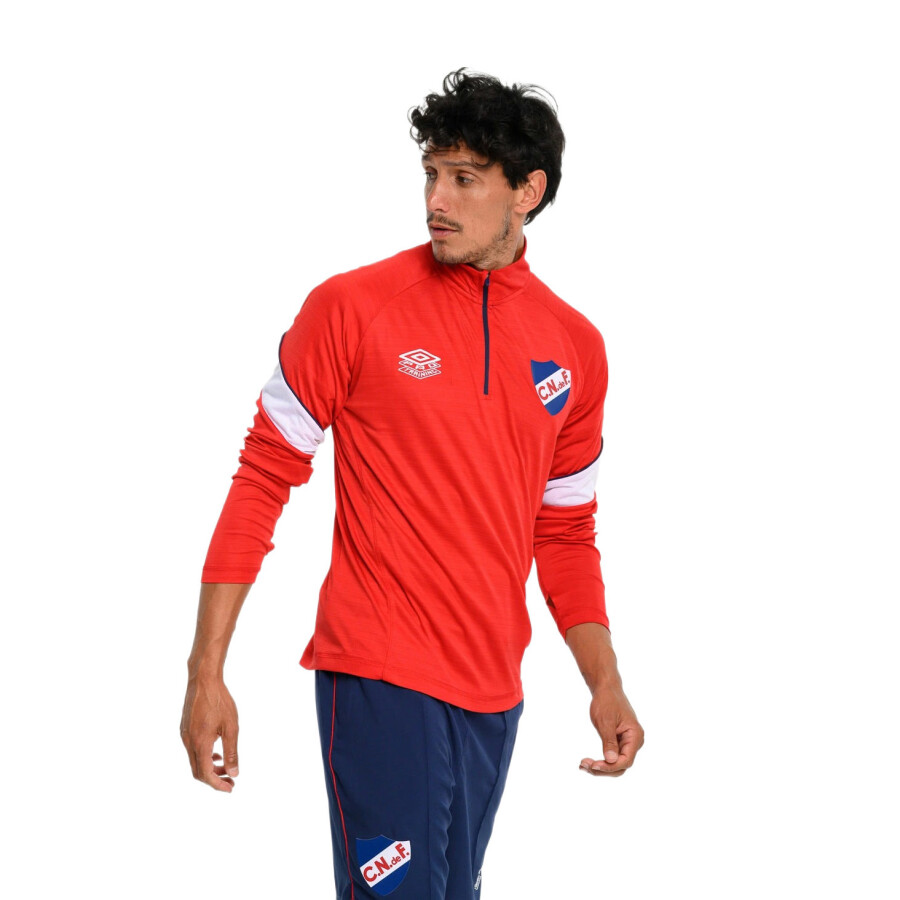 Buzo de Hombre Umbro Training Half Zip Nacional Oficial Rojo - Azul - Blanco
