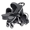 Kit Cochecito Carestino London 3 en 1 + Moisés + Butaca + Accesorios Gris