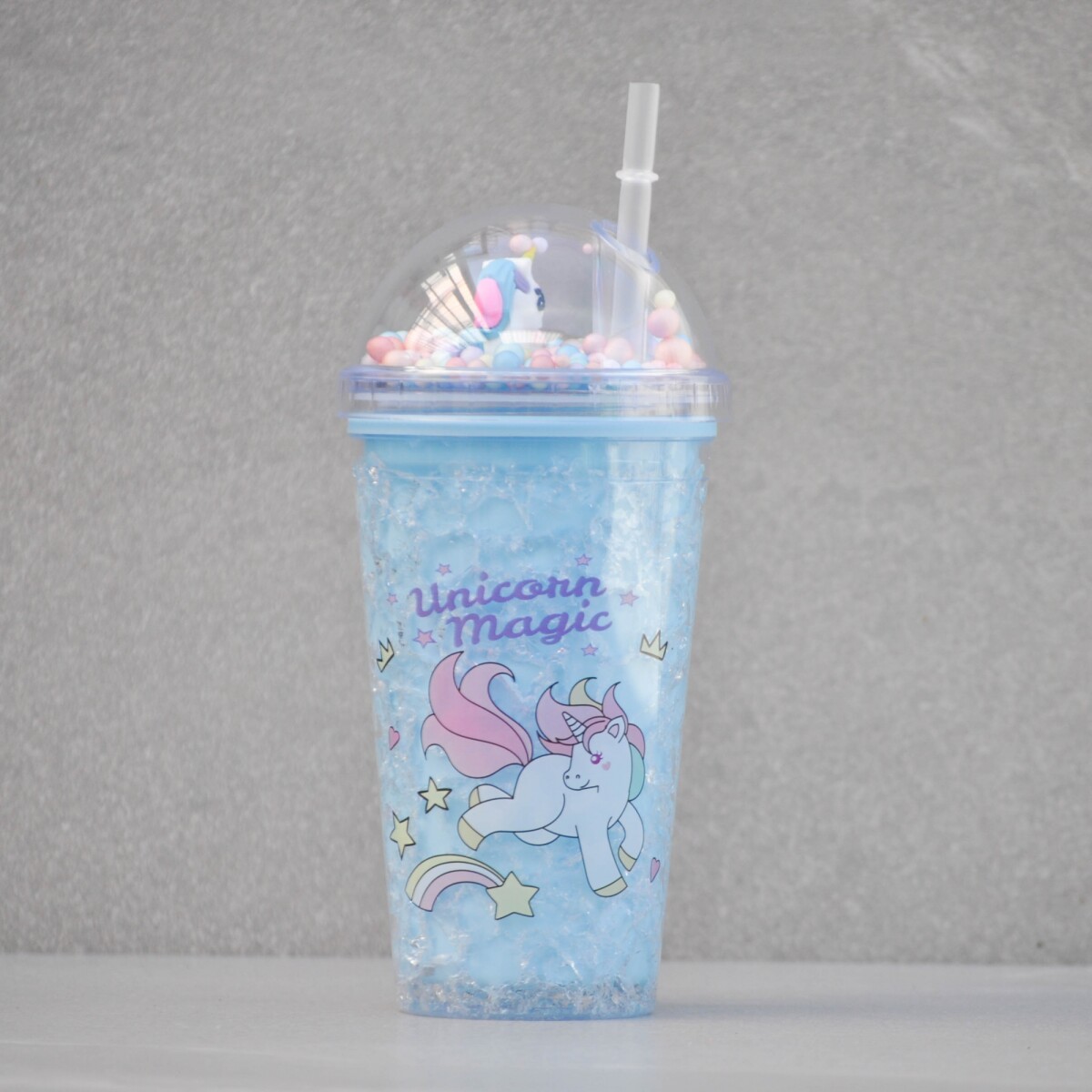 Vaso Infantil Plástico Con Sorbito 400ML 