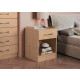 Mesa de Luz PEQUIN 1 Cajon color MACADAMIA BLANCO Mesa de Luz PEQUIN 1 Cajon color MACADAMIA BLANCO