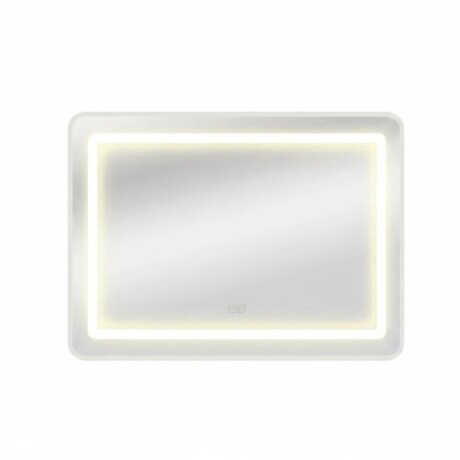 Espejo Horizontal Lumax Suleban c/marco y luz 90x70cm Blanco