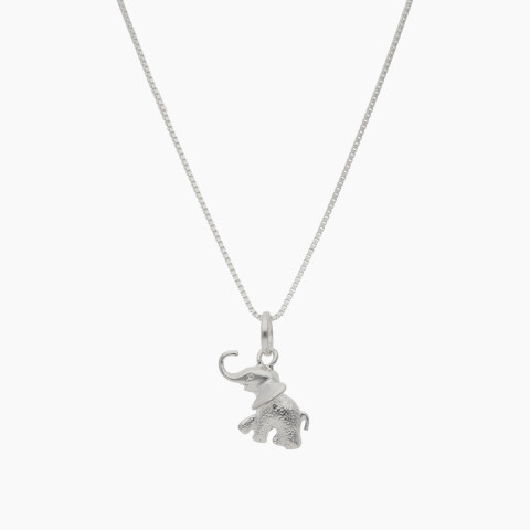 Cadena con dije de elefante en plata 925 Cadena Con Dije De Elefante En Plata 925
