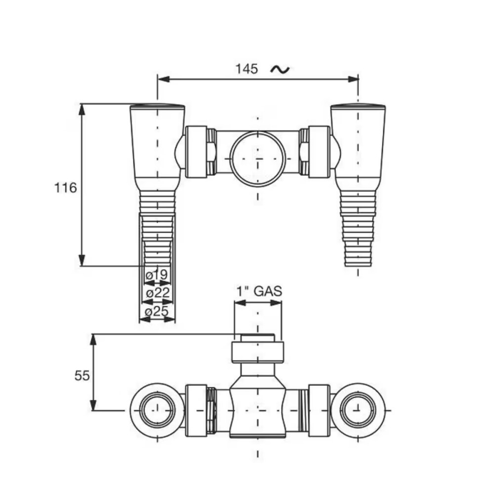 Sifón lavarropa doble exterior blanco BN Sifón Lavarropa Doble Exterior Blanco Bn