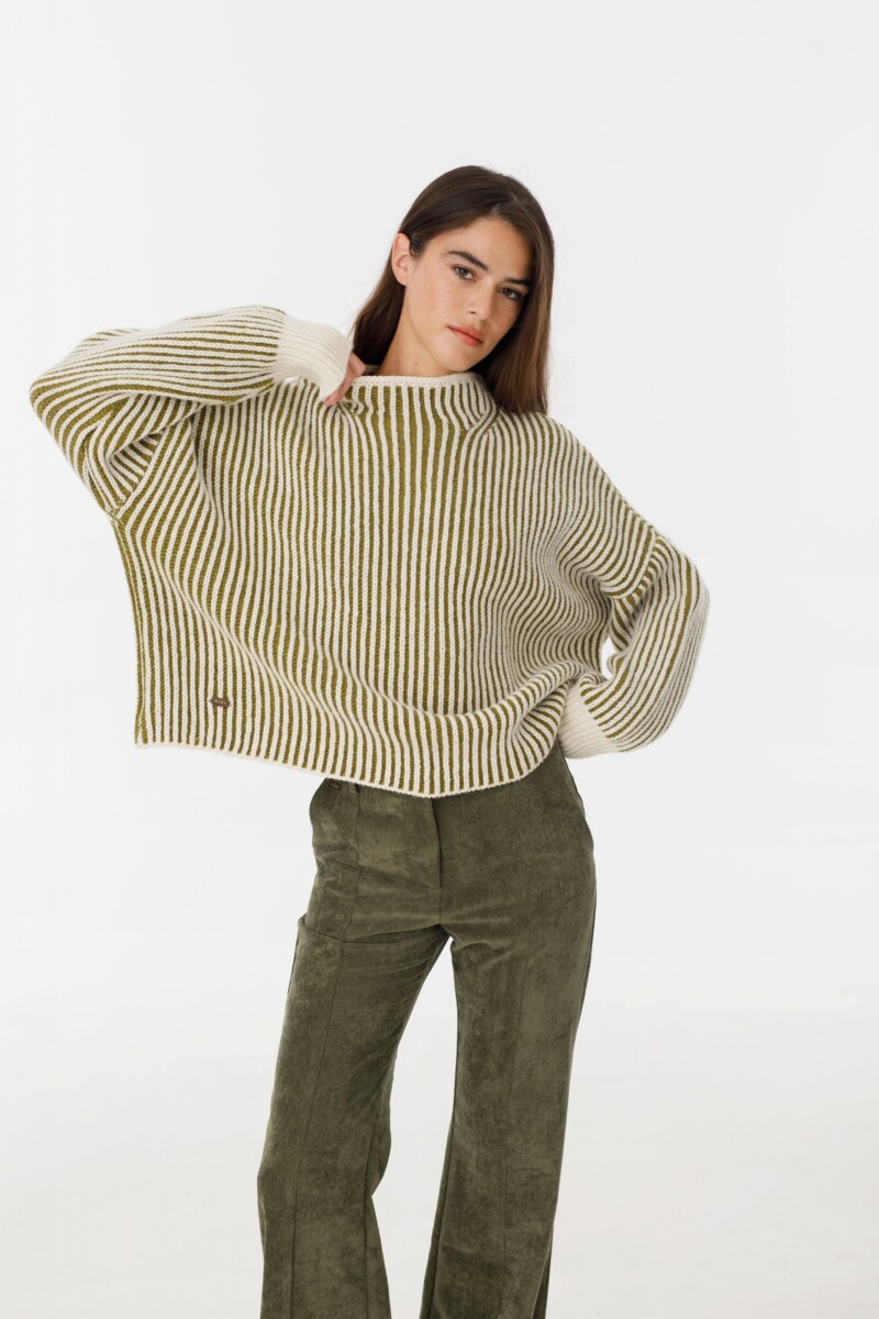 Sweater Tricot Crudo/Verde