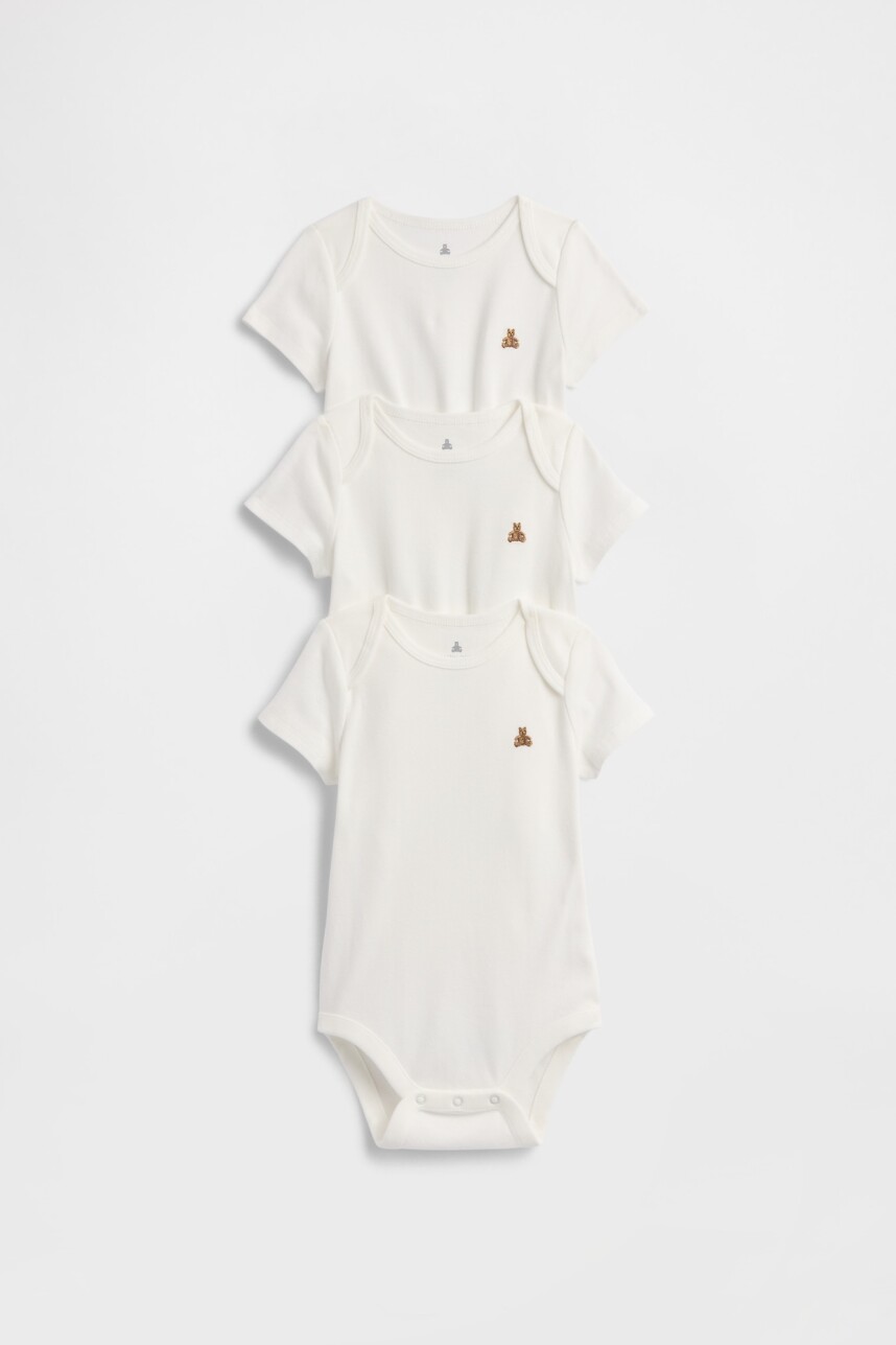 Bodies Pack X3 Bebé New Off White