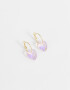 Aros Argollas Strass Corazón Argollas Con Corazón - Dorado