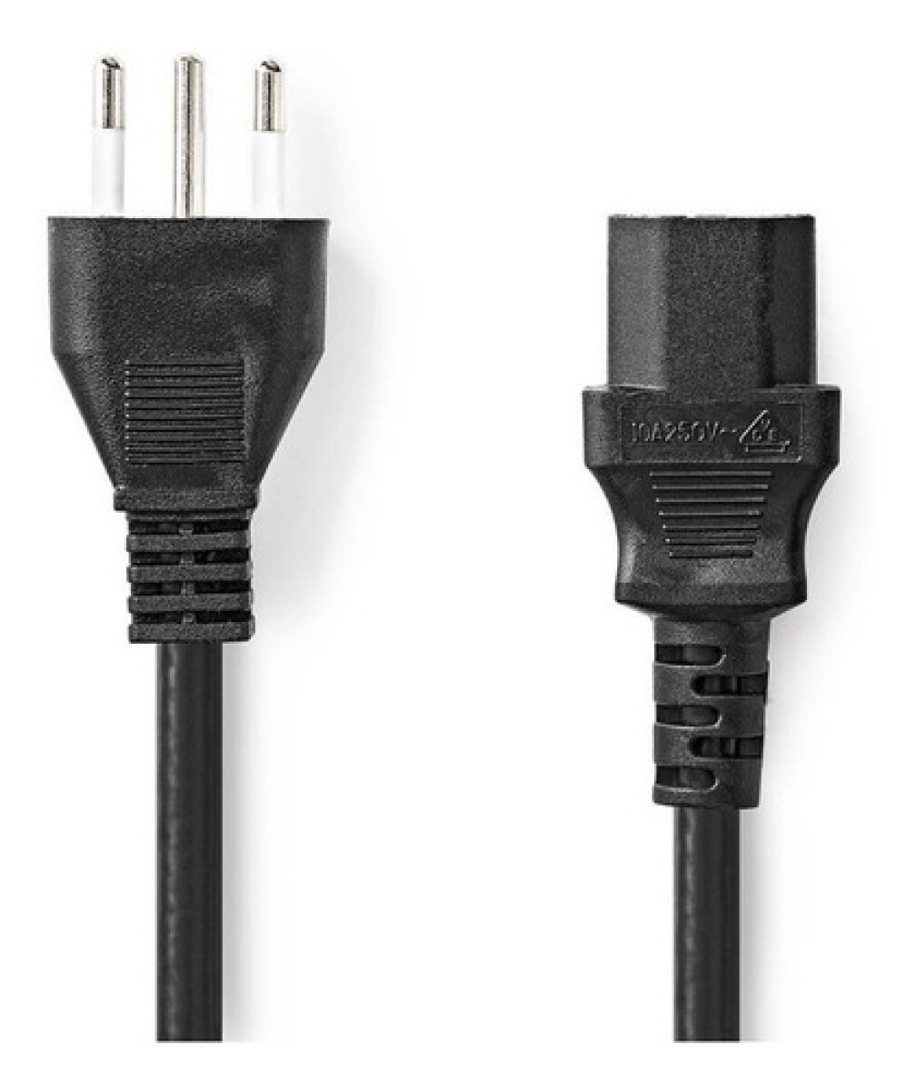 Cable Alim Macho (C13) a 3 en Linea 1,8Mts. 0,75mm Manhattan - Cable Alim Macho (c13) A 3 En Linea 1,8mts. 0,75mm Manhattan 