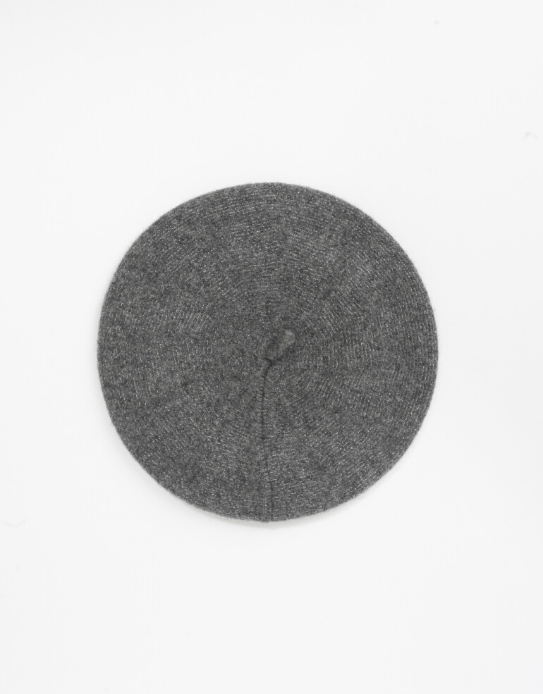 Boinas Plano Boina Con Lurex - Gris Medio