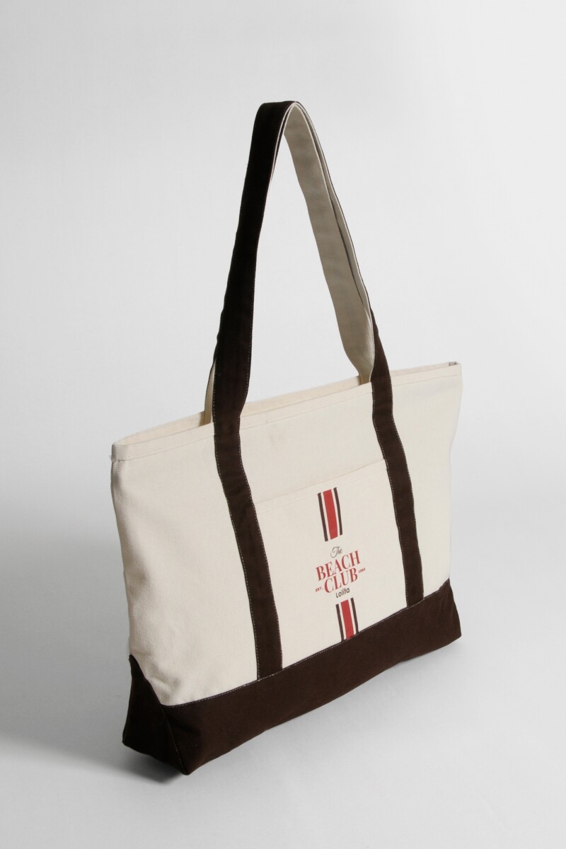 Totebag The Beach Club chocolate