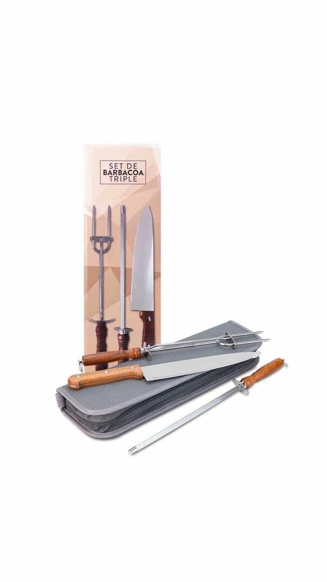 SET DE BARBACOA TRIPLE MURRAY - GRIS 