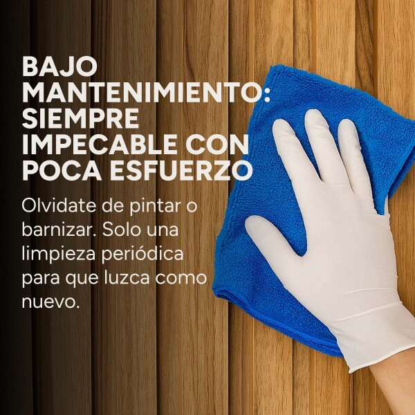 Pack x20 Wpc Simil Madera Wall Panel Lambrin 2.90x16.7 Color Marron Madera