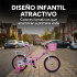 Bicicleta infantil Shengdi Rodado 14 Canasto Parrilla Hadas Rosa 2
