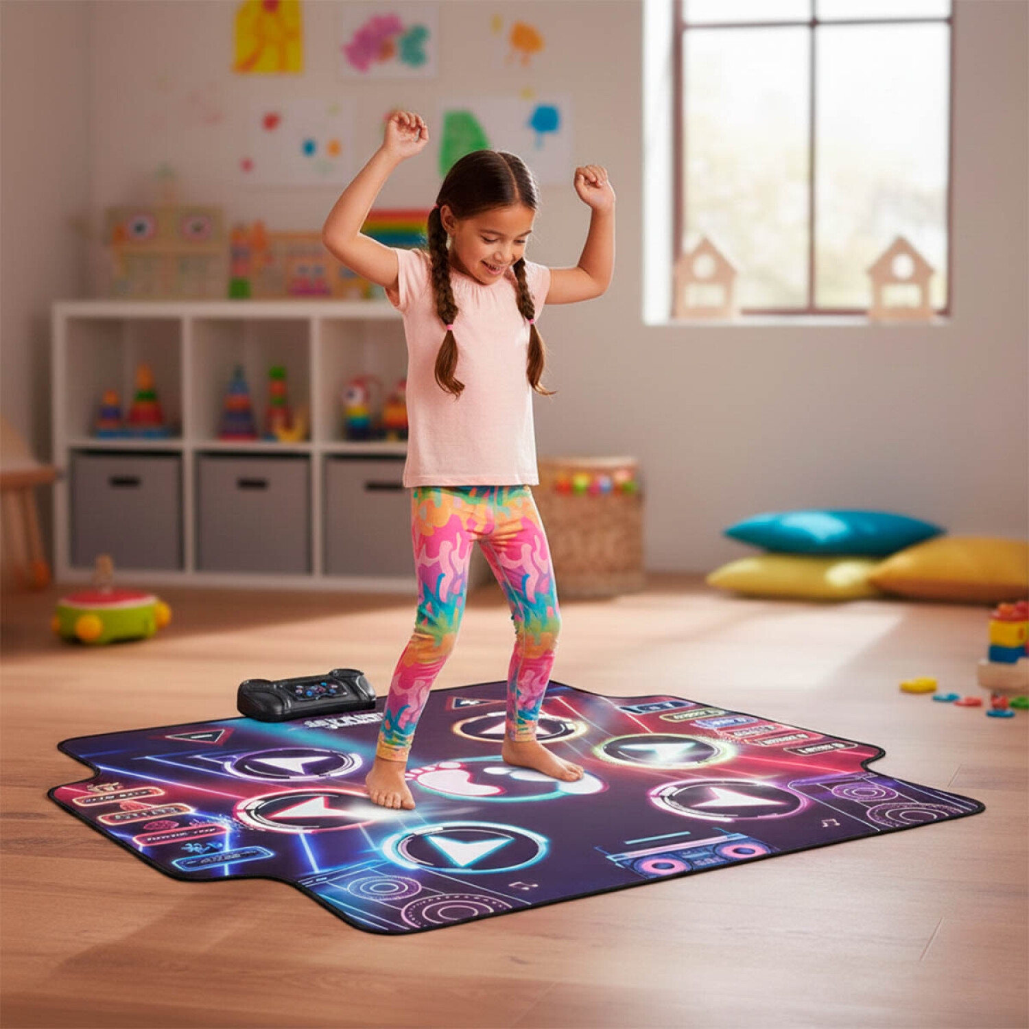 Alfombra De Baile Electrónica Para Dos Jugadores – Juego Interactivo Con Música Y Niveles De Dificultad