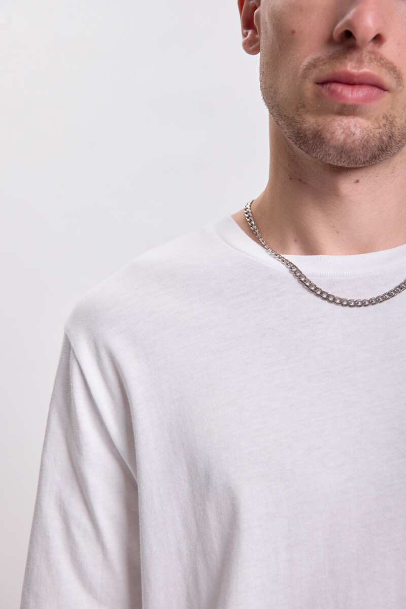 Remera manga larga básica Blanco
